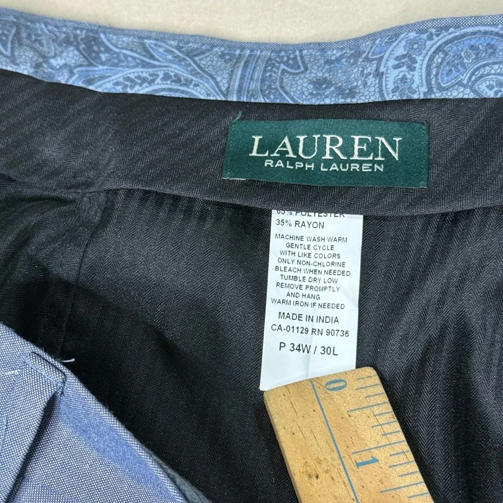 Lauren Ralph Lauren‎ Mens Dress Pants Blue 34W 30L Business Casual Old Money